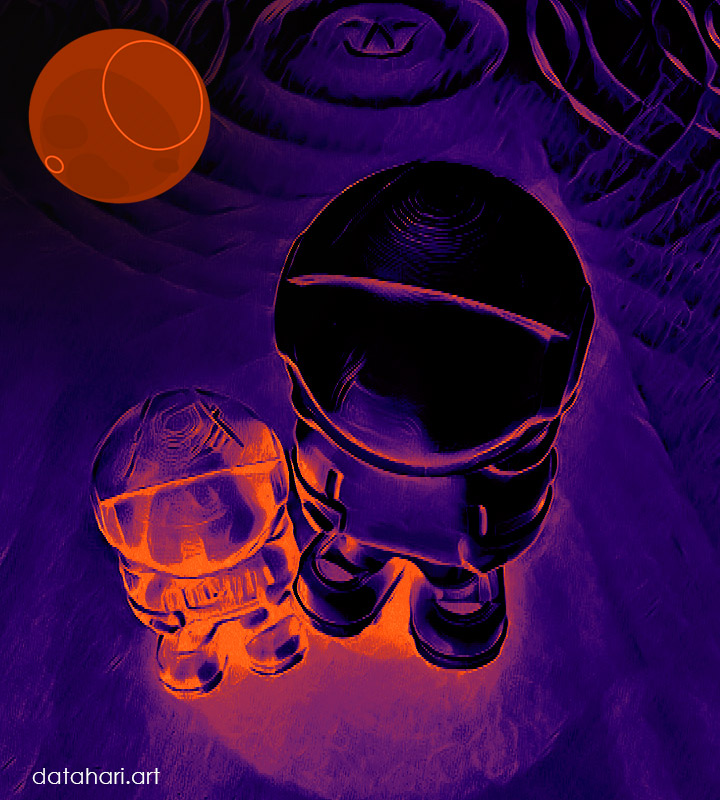 Dark Planet Space Buddies by datahari.art